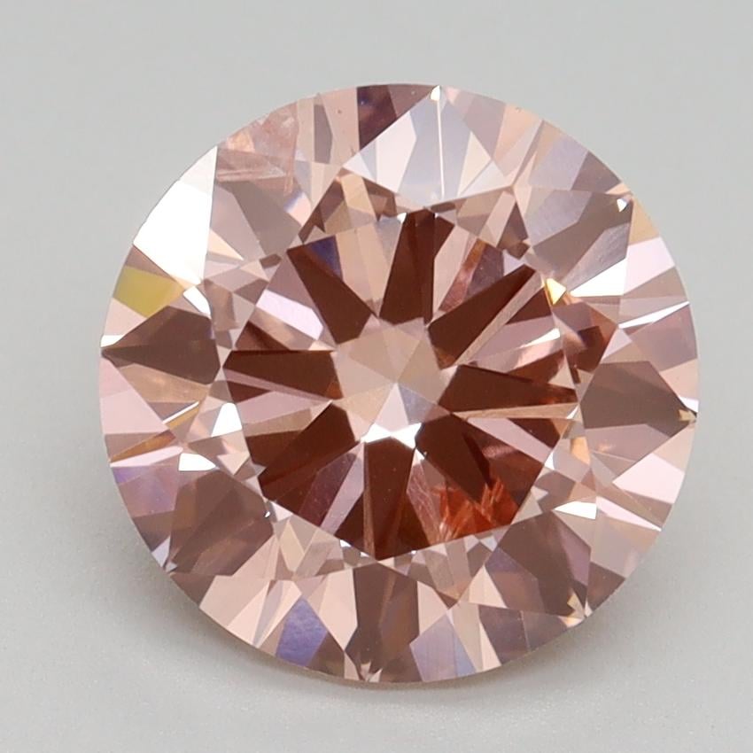 3.03 Ct. Fancy Intense Pink Round Lab Grown Diamond