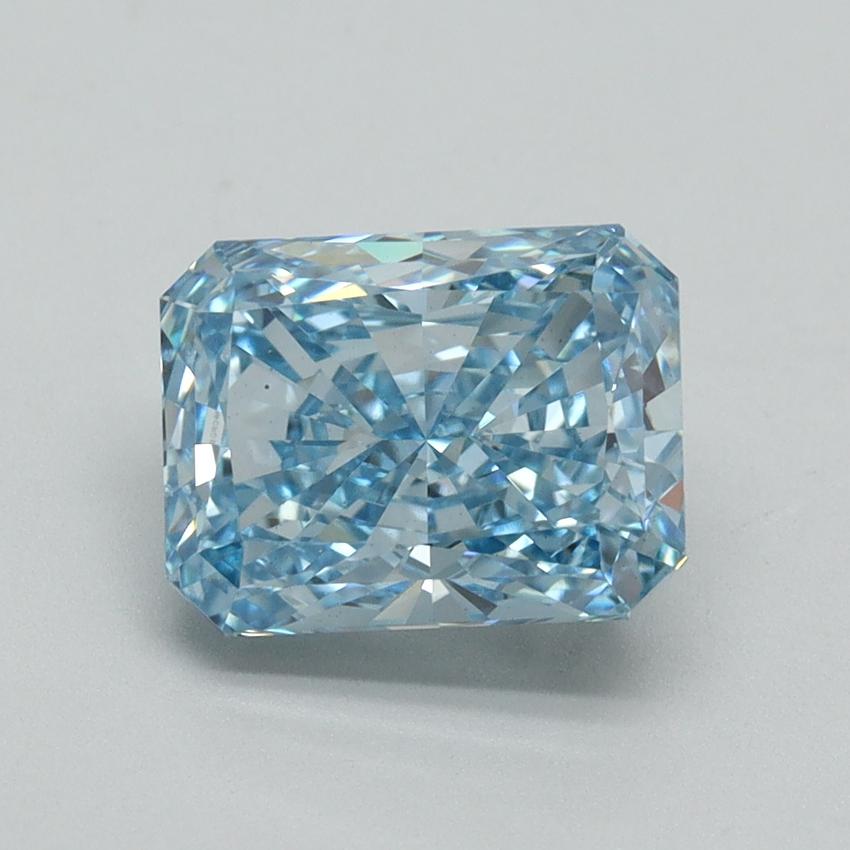 2.50 Ct. Fancy Vivid Blue Radiant Lab Grown Diamond