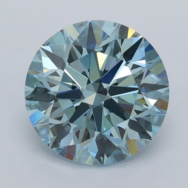 2.00 Ct. Fancy Vivid  Blue Round Lab Grown Diamond