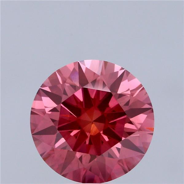 8.09 Ct. Fancy Vivid Pink Round Lab Grown Diamond