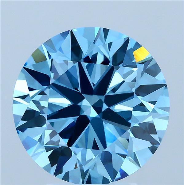 4.00 Ct. Fancy Vivid Blue Round Lab Grown Diamond