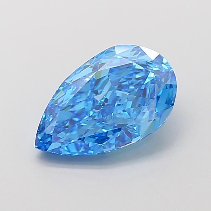 3.01 Ct. Fancy Vivid Blue Pear Lab Grown Diamond