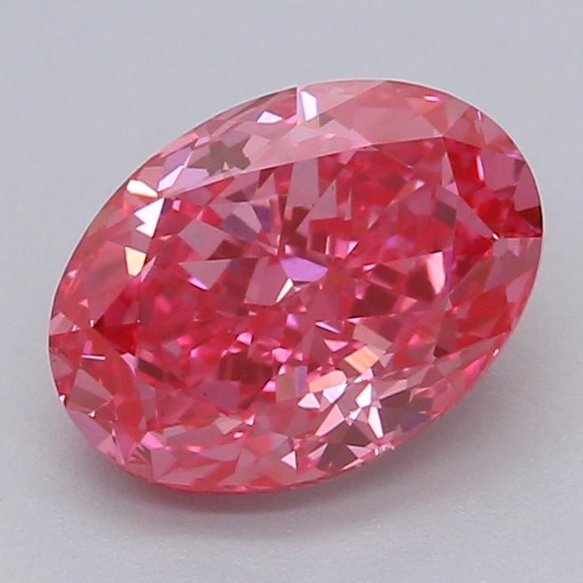 0.92 Ct. Fancy Vivid Pink Oval Lab Grown Diamond