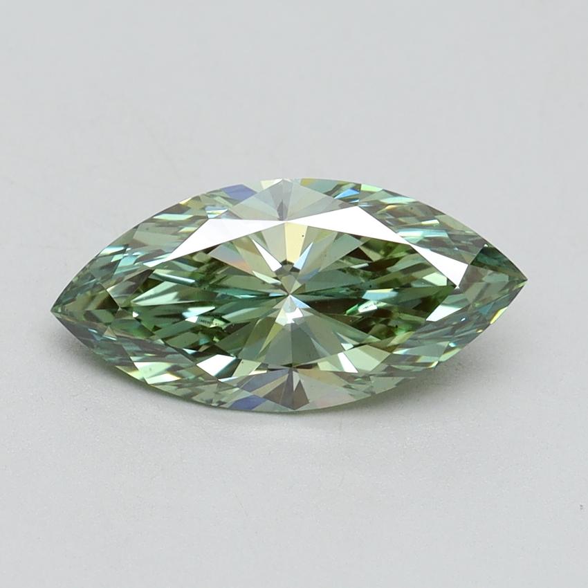 1.52 Ct. Fancy Vivid Green Marquise Lab Grown Diamond