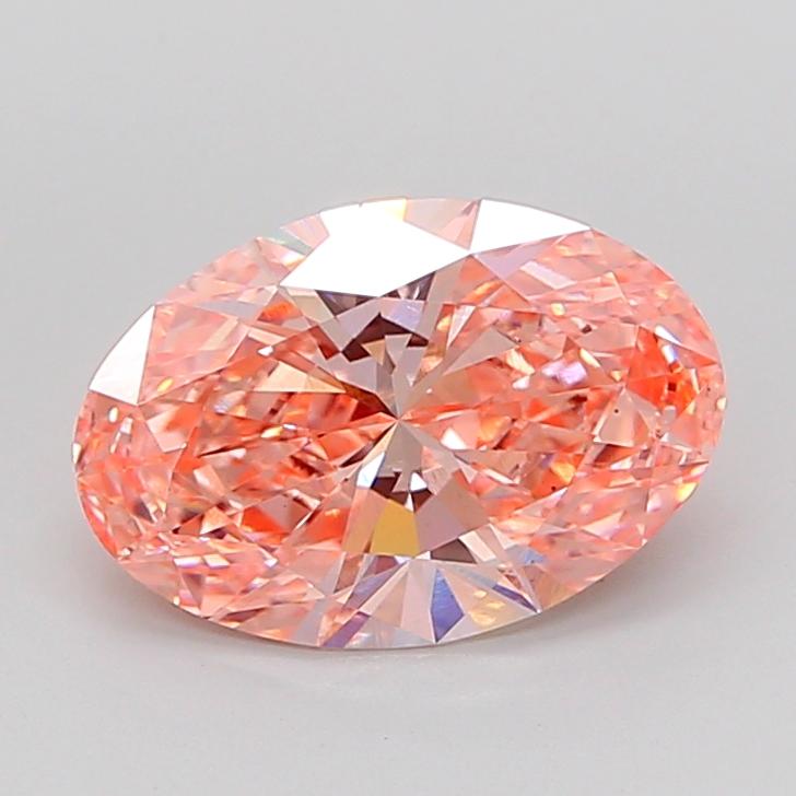3.09 Ct. Fancy Vivid Pink Oval Lab Grown Diamond