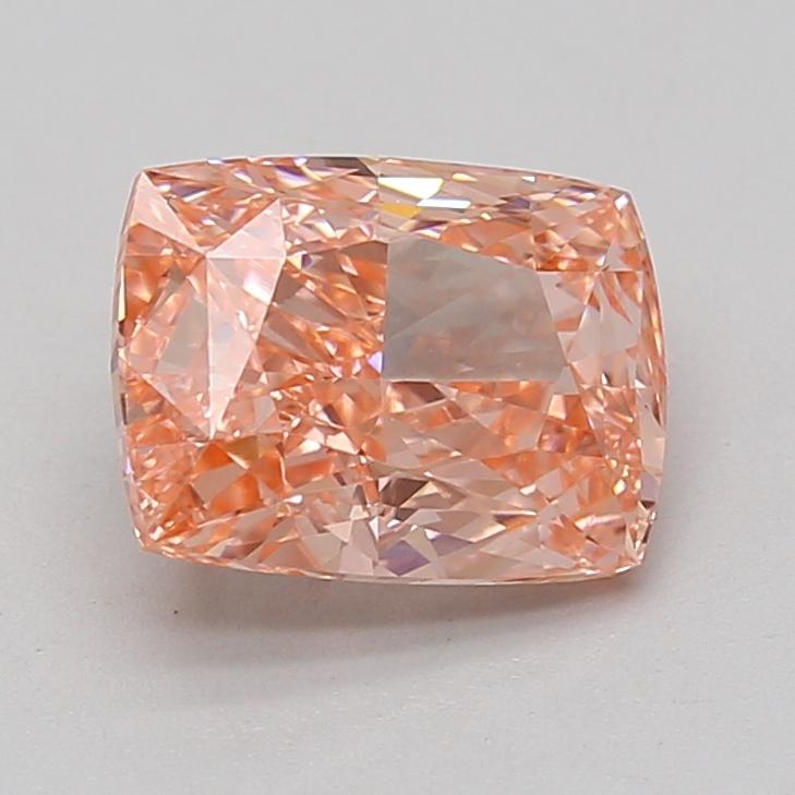 2.58 Ct. Fancy Vivid Pink Cushion Lab Grown Diamond