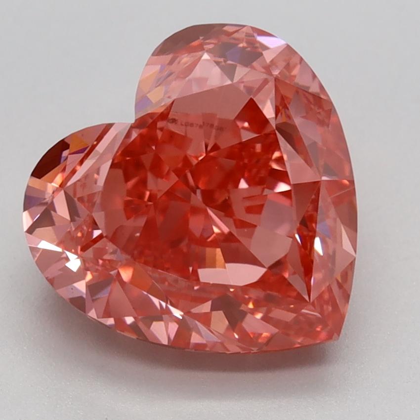 3.17 Ct. Fancy Vivid Pink Heart Lab Grown Diamond