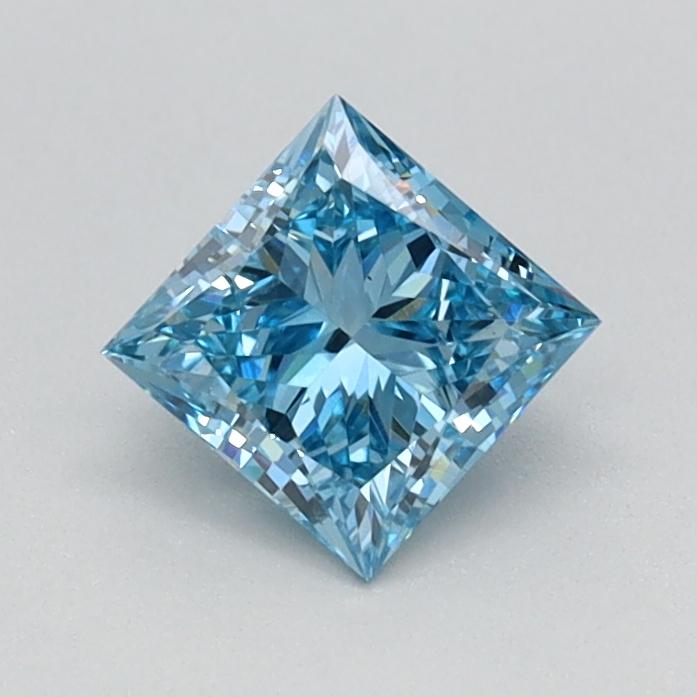 0.54 Ct. Fancy Vivid Blue Princess Lab Grown Diamond