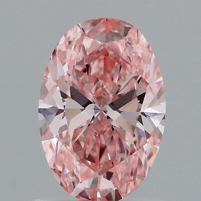 1.10 Ct. Fancy Vivid Pink Oval Lab Grown Diamond
