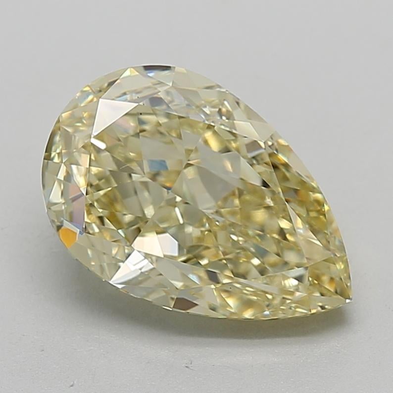 4.65 Ct. Fancy Intense  Yellow Pear Lab Grown Diamond