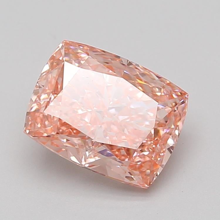 3.10 Ct. Fancy Vivid Pink Cushion Lab Grown Diamond