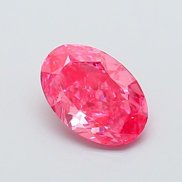 1.06 Ct. Fancy Vivid Pink Oval Lab Grown Diamond