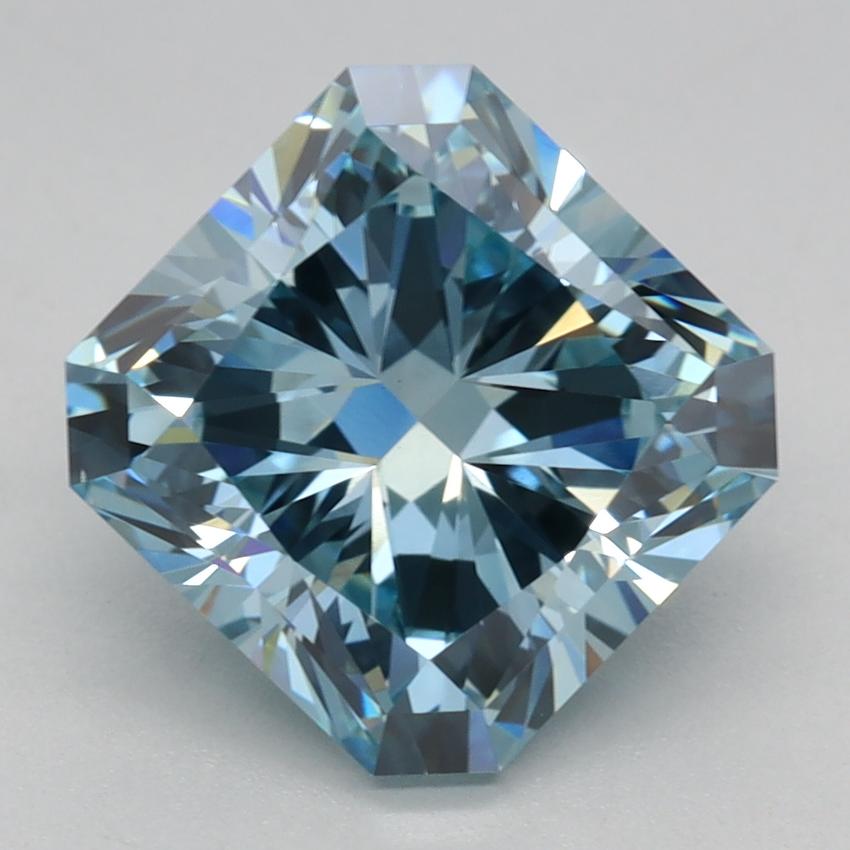3.17 Ct. Fancy Intense Blue Radiant Lab Grown Diamond