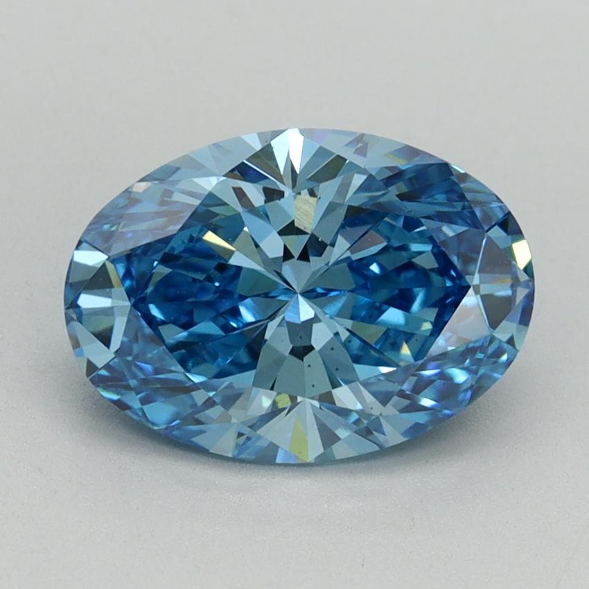 2.29 Ct. Fancy Vivid Blue Oval Lab Grown Diamond