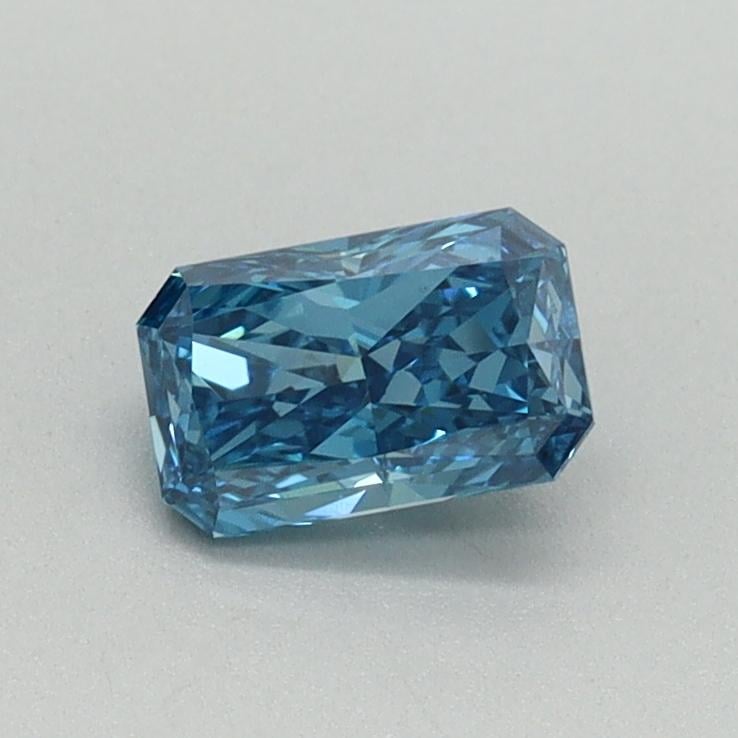 0.52 Ct. Fancy Vivid Malibu Blue Radiant Lab Grown Diamond