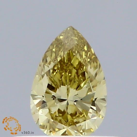 0.30 Ct. Fancy Intense  Yellow Pear Lab Grown Diamond