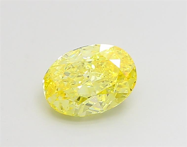 1.51 Ct. Fancy Vivid  Yellow Oval Lab Grown Diamond
