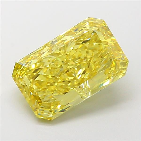 4.03 Ct. Fancy Intense  Yellow Radiant Lab Grown Diamond