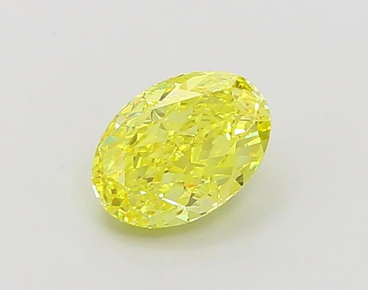 1.02 Ct. Fancy Vivid  Yellow Oval Lab Grown Diamond