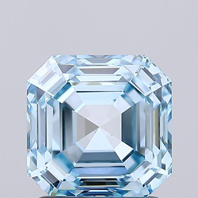 1.68 Ct. Fancy Intense Blue Asscher Lab Grown Diamond