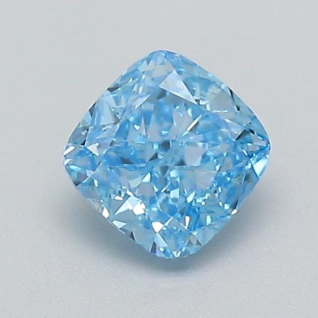 0.37 Ct. Fancy Vivid  Blue Cushion Lab Grown Diamond