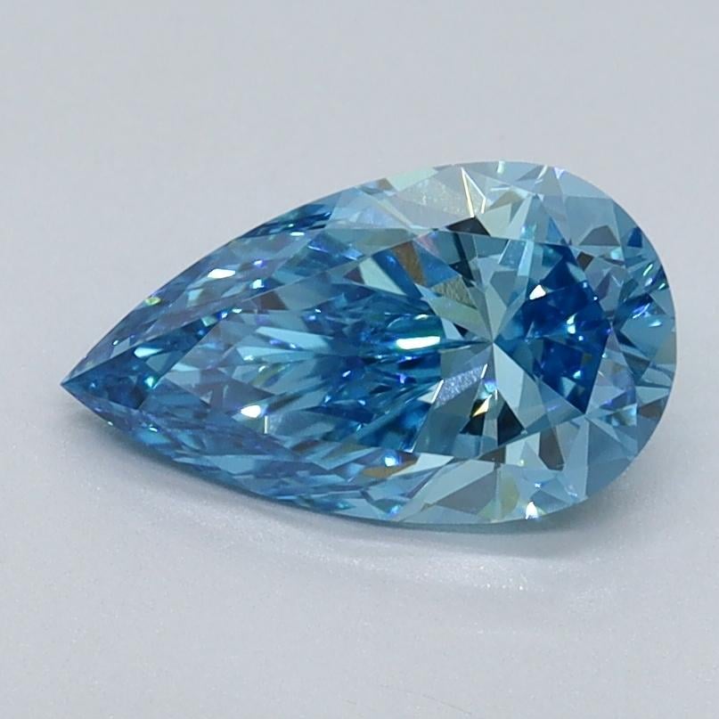 1.00 Ct. Fancy Vivid Blue Pear Lab Grown Diamond
