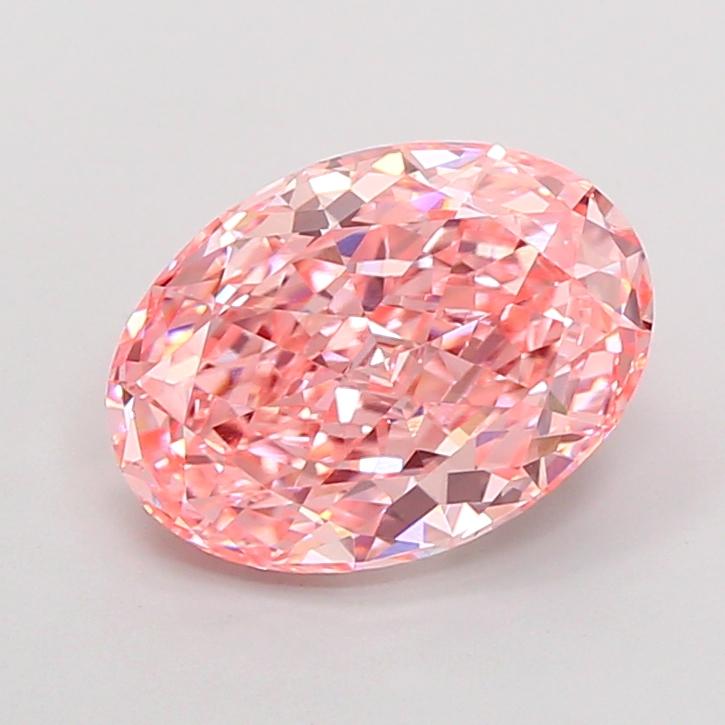 3.38 Ct. Fancy Vivid Pink Oval Lab Grown Diamond