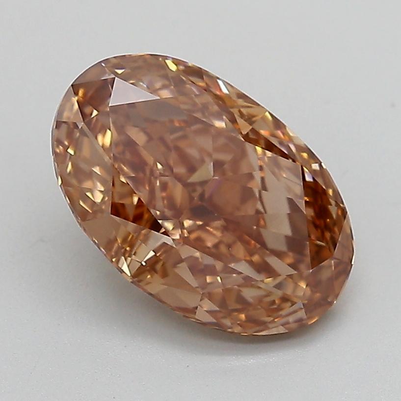 3.02 Ct. Fancy  Brown Oval Lab Grown Diamond