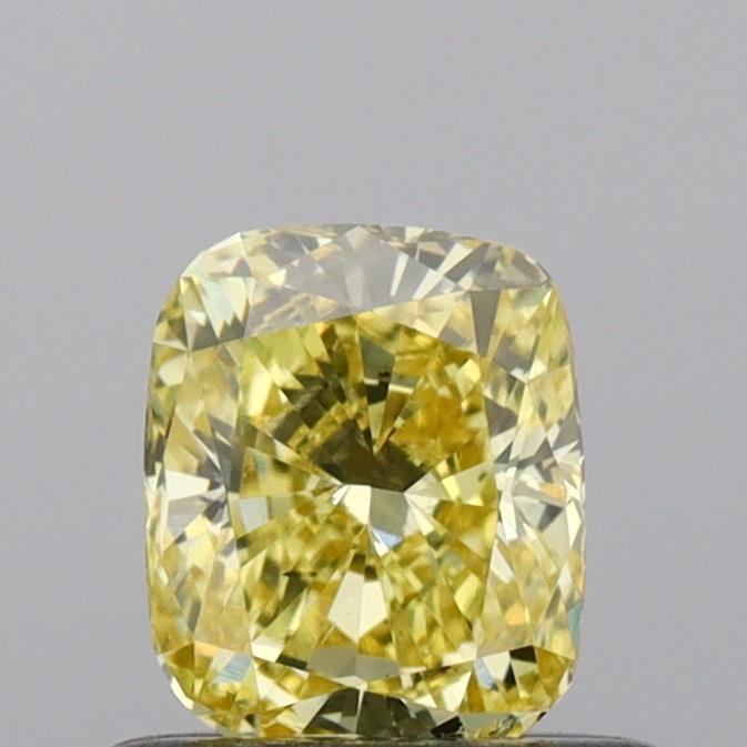 0.53 Ct. Fancy Intense Yellow Cushion Lab Grown Diamond