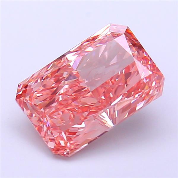 2.70 Ct. Fancy Vivid Pink Radiant Lab Grown Diamond