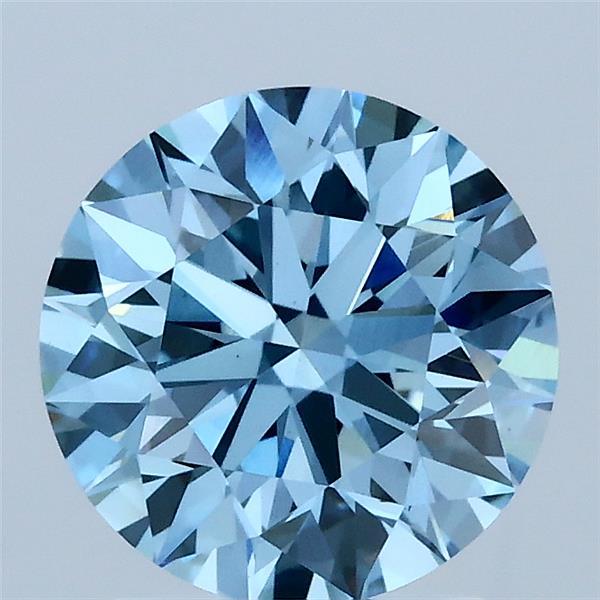 2.00 Ct. Fancy Vivid Blue Round Lab Grown Diamond