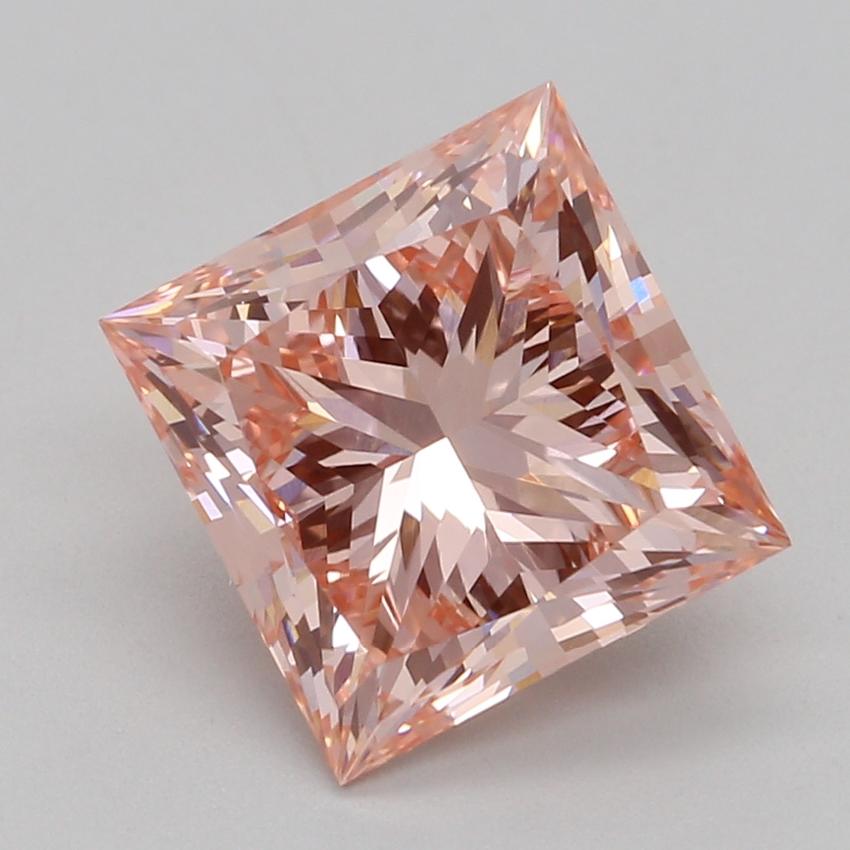 2.01 Ct. Fancy Vivid Pink Princess Lab Grown Diamond