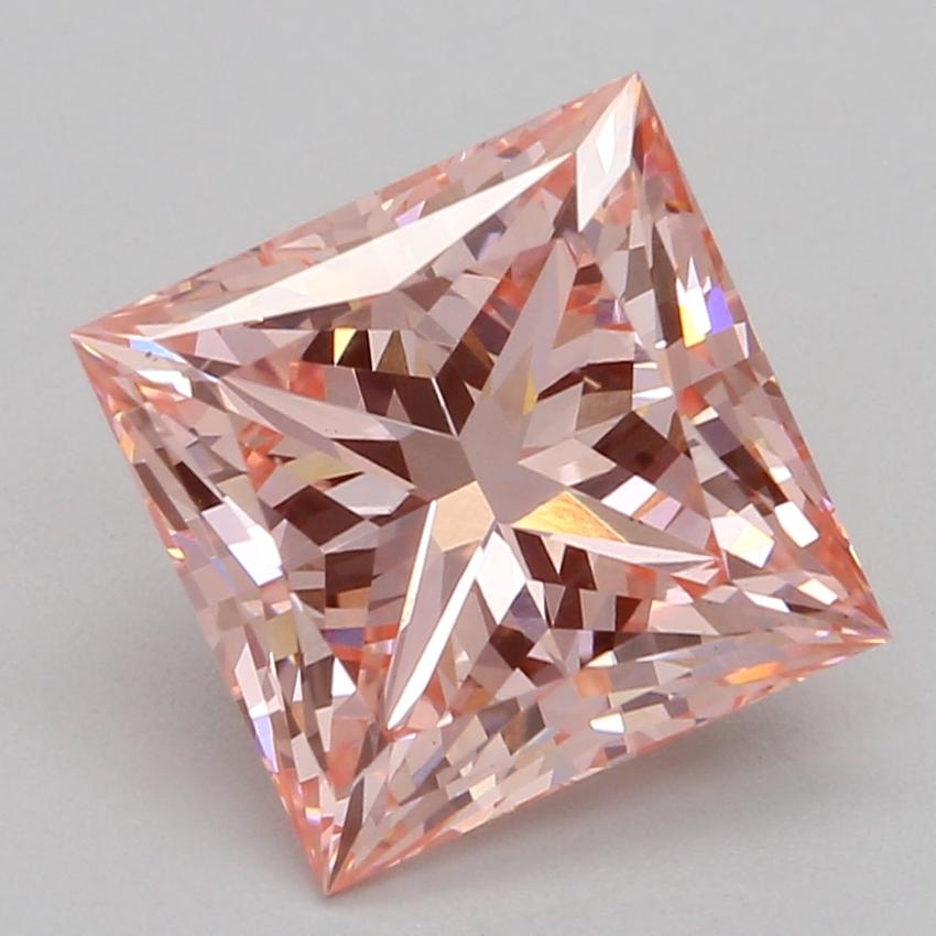 2.01 Ct. Fancy Vivid Pink Princess Lab Grown Diamond