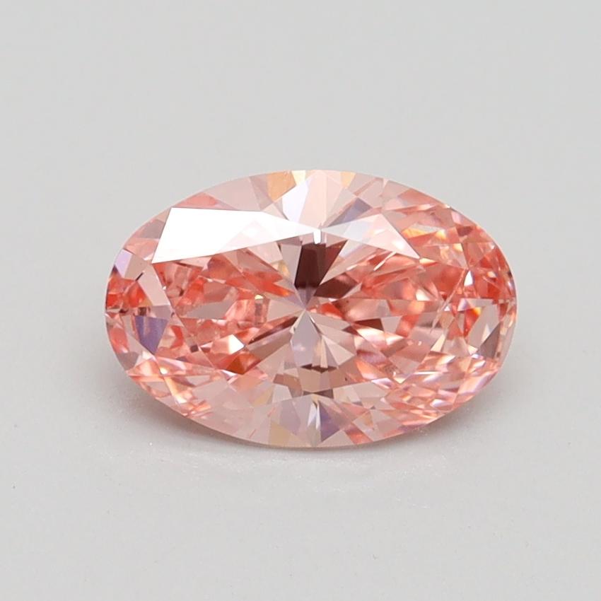 1.00 Ct. Fancy Intense Pink Oval Lab Grown Diamond