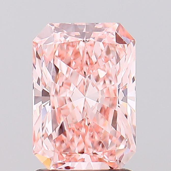 1.57 Ct. Fancy Vivid Pink Radiant Lab Grown Diamond