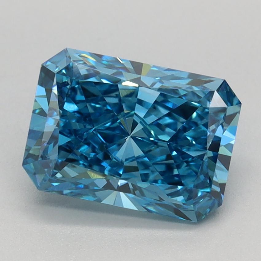 1.58 Ct. Fancy Vivid Blue Radiant Lab Grown Diamond