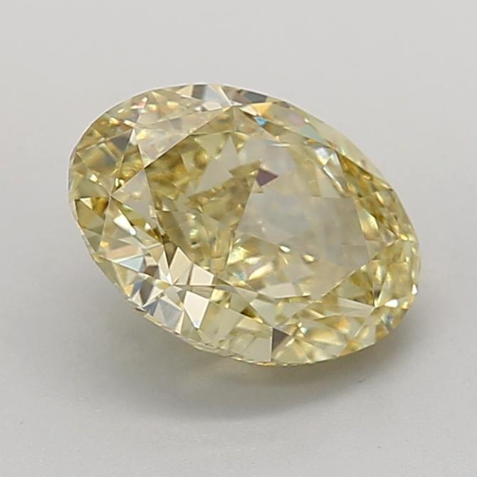 2.63 Ct. Fancy Intense Yellow Oval Lab Grown Diamond