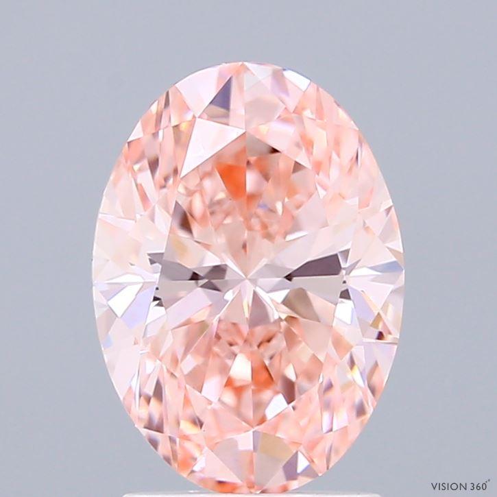 2.09 Ct. Fancy Vivid Pink Oval Lab Grown Diamond
