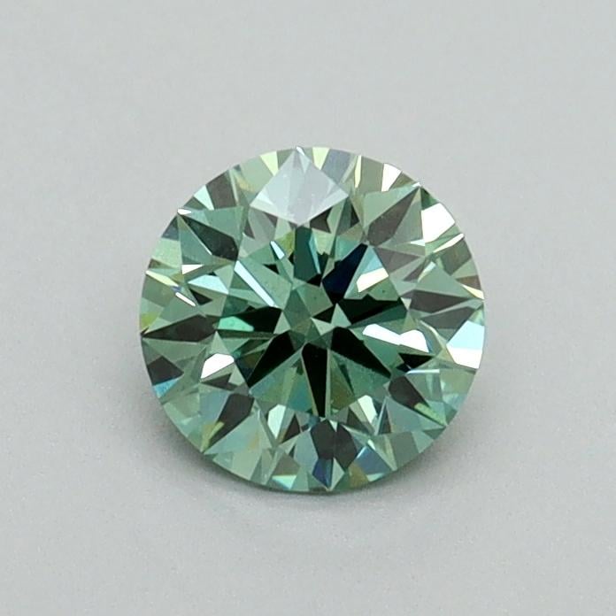 0.55 Ct. Fancy Vivid Green Round Lab Grown Diamond