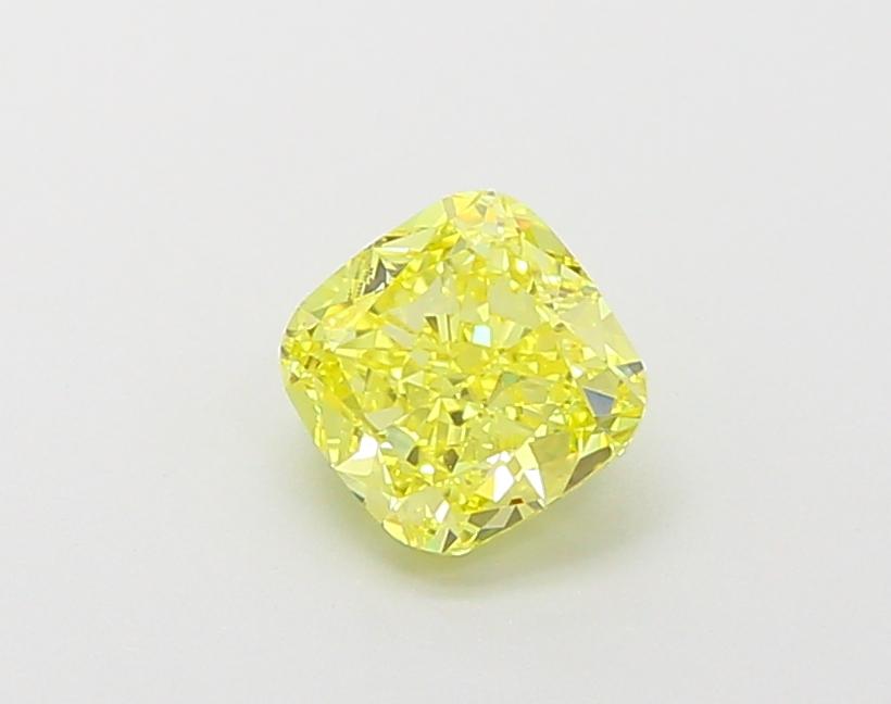 1.02 Ct. Fancy Vivid Yellow Cushion Lab Grown Diamond
