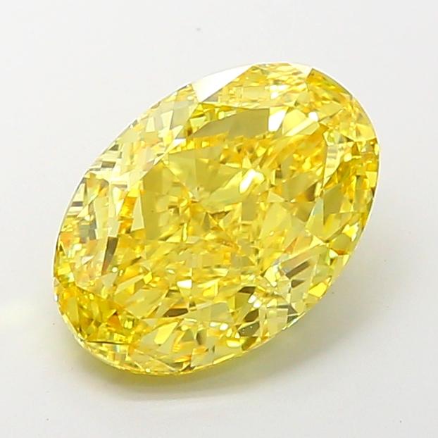 4.53 Ct. Fancy Intense Yellow Oval Lab Grown Diamond