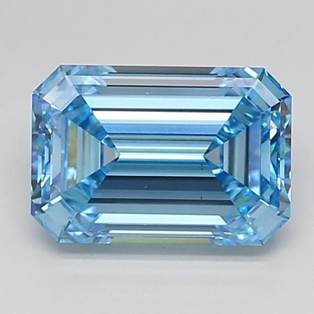 2.71 Ct. Fancy Vivid Blue Emerald Lab Grown Diamond