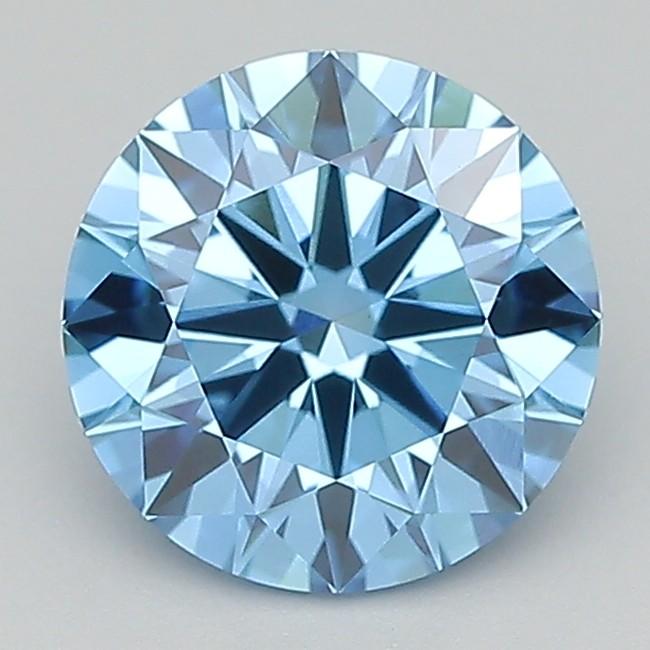 1.71 Ct. Fancy Vivid Blue Round Lab Grown Diamond