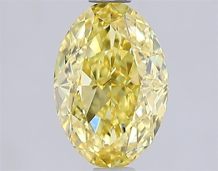 1.52 Ct. Fancy Intense  Yellow Oval Lab Grown Diamond