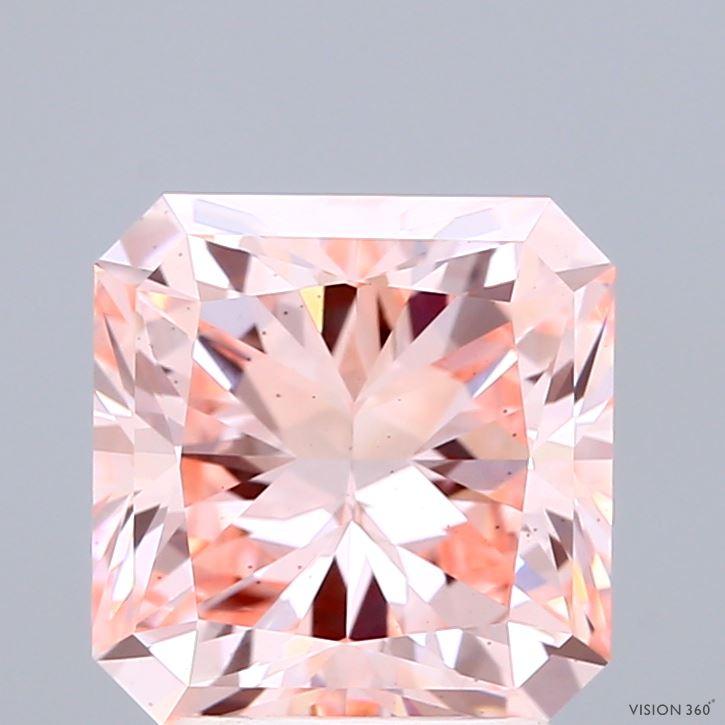 3.06 Ct. Fancy Intense Pink Radiant Lab Grown Diamond