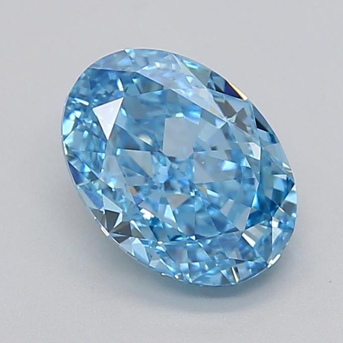 2.06 Ct. Fancy Vivid Blue Oval Lab Grown Diamond
