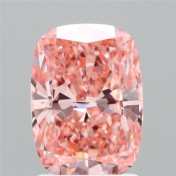2.06 Ct. Fancy Vivid Pink Cushion Lab Grown Diamond