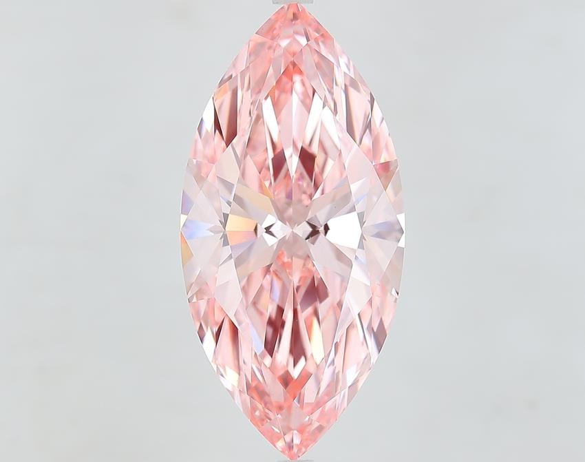 10.03 Ct. Fancy Vivid Pink Marquise Lab Grown Diamond