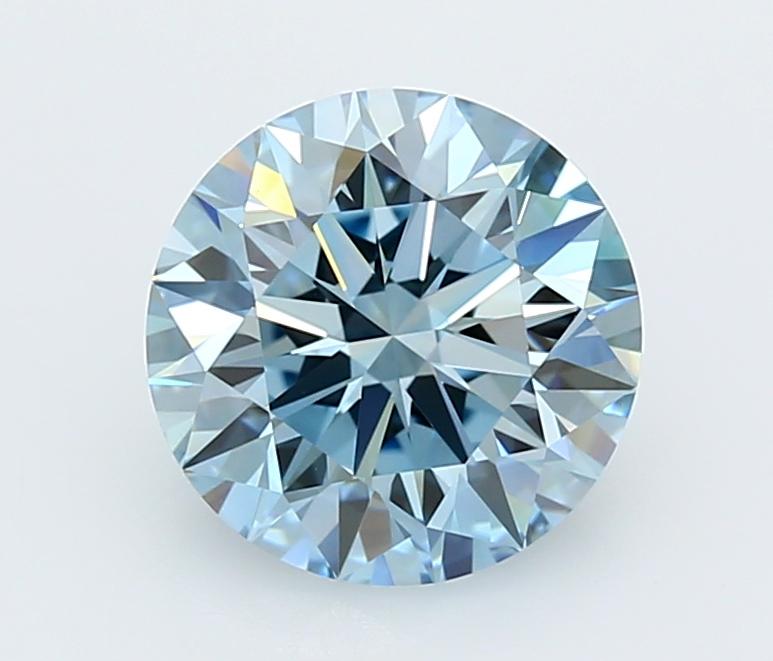 3.03 Ct. Fancy Vivid  Blue Round Lab Grown Diamond