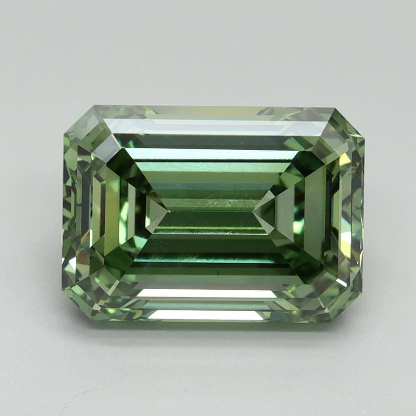 4.16 Ct. Fancy Vivid Pacific Green Emerald Lab Grown Diamond
